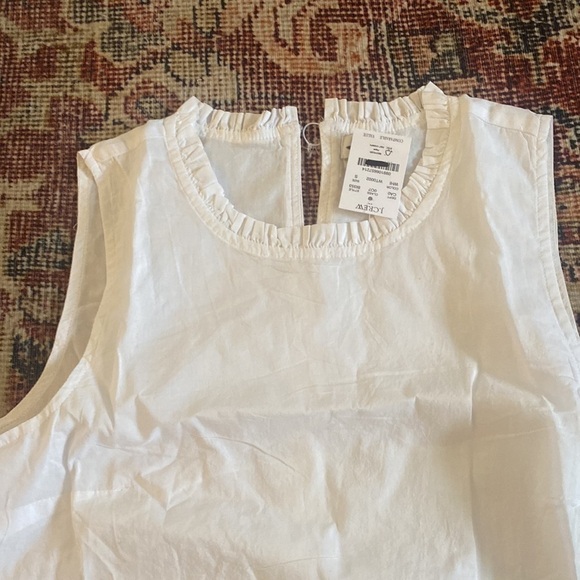 J Crew Factory Cotton high-neck swing top with embroidery BI353 - Picture 4 of 5